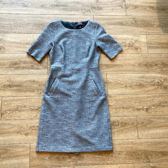Lands End Gray Classic Dress Size 2 - Picture 4 of 6